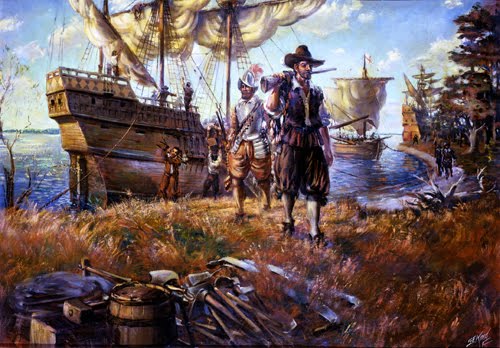 Colonists Landing At Jamestown